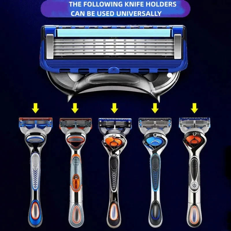 Manual Shaving For Men Replace Head Five Layer Blade Eight Comfortable