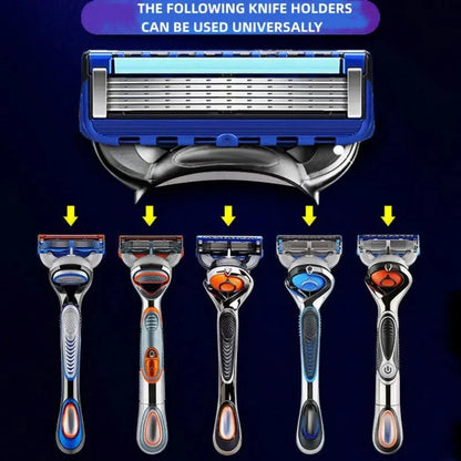 Manual Shaving For Men Replace Head Five Layer Blade Eight Comfortable