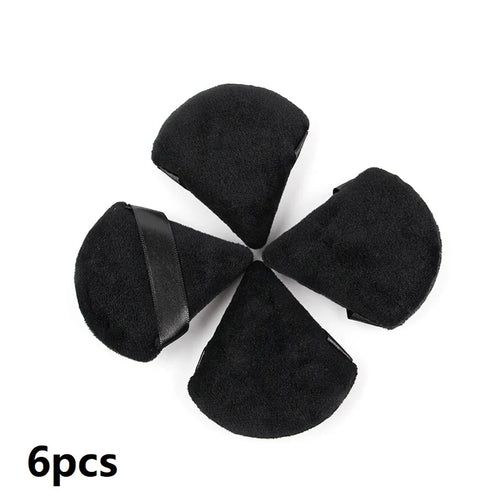 1/2/3/6Pcs Triangle Velvet Powder Puff Face Cosmetic Eye Beauty Makeup