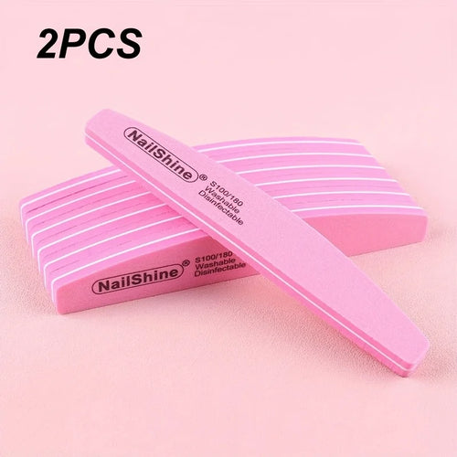 2/5/10PCS Professional Double-sided Nail File Block Colorful Sponge