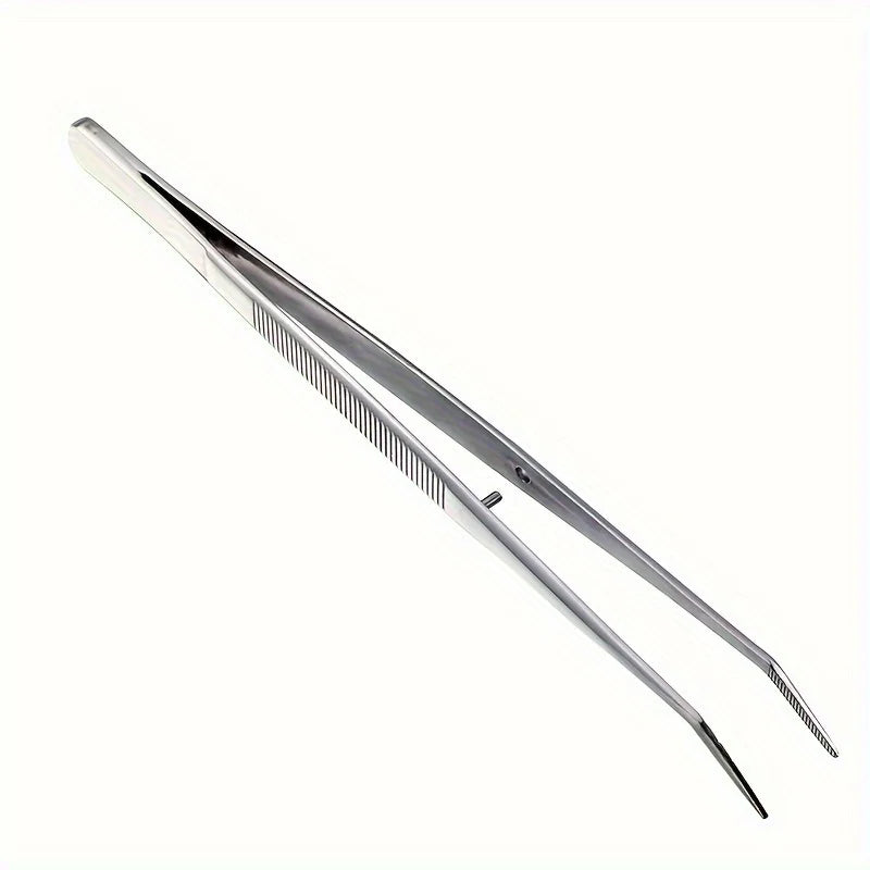 2pcs Stainless Steel Multi-Purpose Tweezers - Perfect For Nail Art,