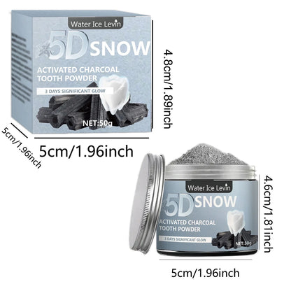 5D Bamboo Charcoal Tooth Whitening Powder - Natural Whitening and Deep