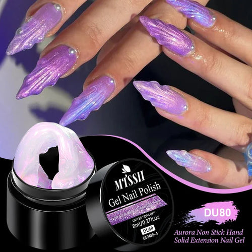 MTSSII 8ml Clear Non Stick Hand Solid Extension Nail Gel Polish
