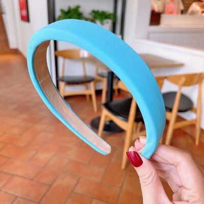 Aveuri Korean Ins Headband Soild Color Sponge Hairbands For Women Girl Hair Band Female Handmade Head Hoop Headdress Hair Accessories