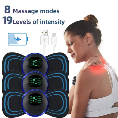 Electric Neck Massager EMS Muscle Massage Stimulator Low Frequency