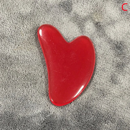 Natural Resin Jade Stone Gua Sha Gouache Scraper Massager for Face