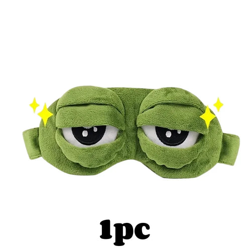 3D Frog Sleep Mask Natural Sleeping Eyeshade Women Men Creative
