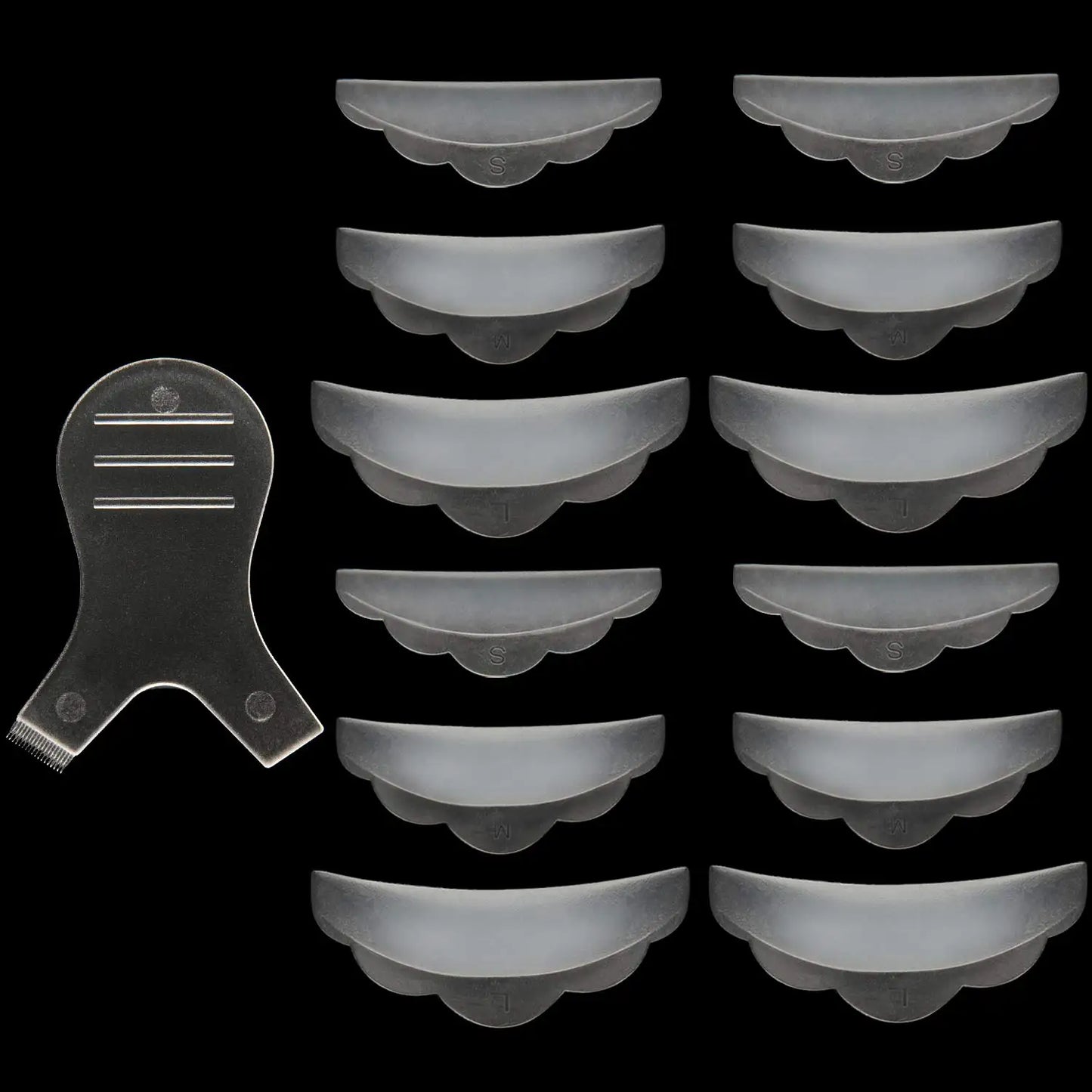 5Pairs Silicone Eyelash Perm Pad Y Eyelash Brush 3D Eyelash Curler