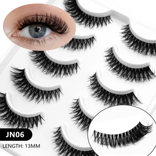 Veltrinay Cat Eye Lashes Soft Natural Faux Mink Eyelashes Fake Lashes