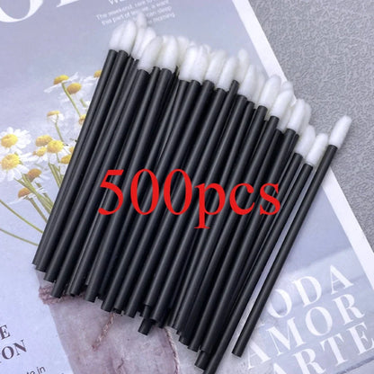 500pcs Lip Brush Disposable Lipstick Brush Eyelash Microbrush Mascara
