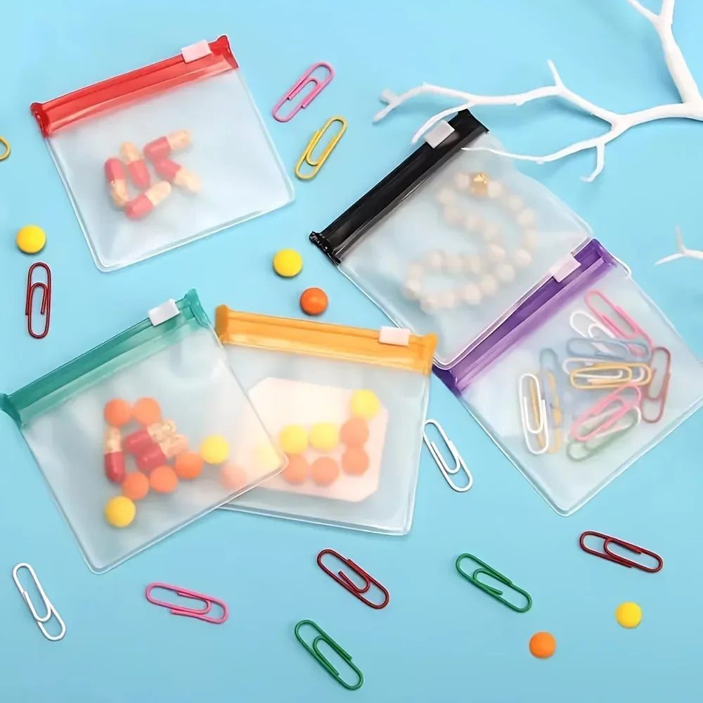 7pcs Pill Pouch Bags Reusable Zippered Pill Pouch Set Medicine