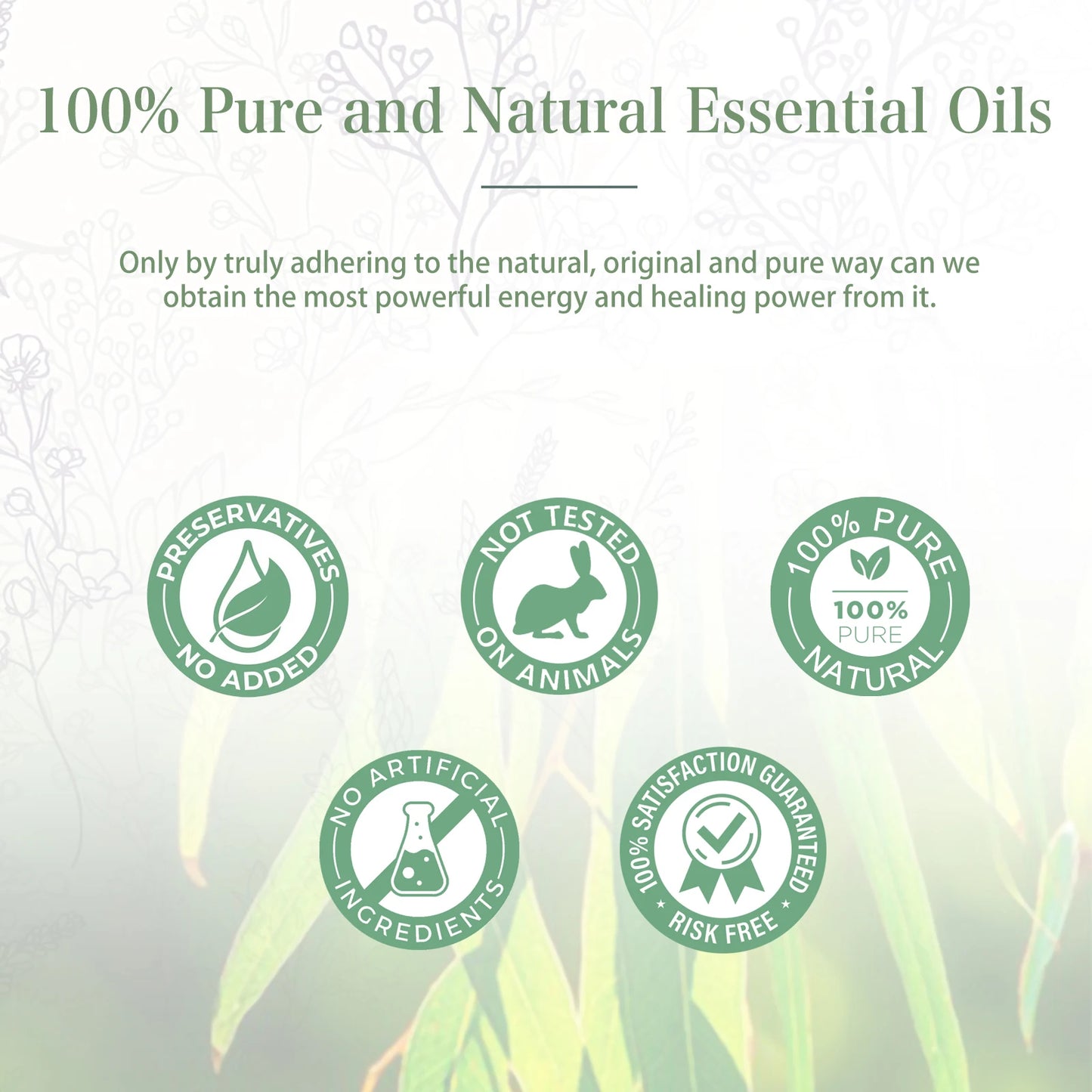 PHATOIL 100ml Eucalyptus Essential Oils Pure Lavender Vanilla Jasmine