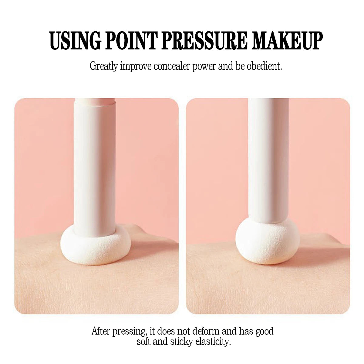 The mushroom head concealer brush has soft bristles and does not
