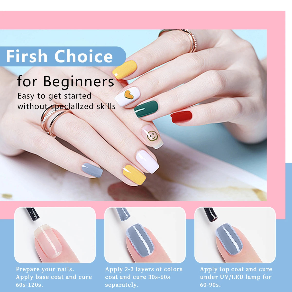 Color Block Series | Glossy Nails 0.24 oz Trendy Candy Foam Gel
