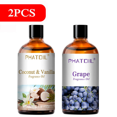 PHATOIL 100ml Aromatherapy Fragrance Oil Coconut & Vanilla Strawberry