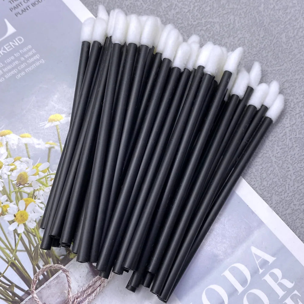 500pcs Lip Brush Disposable Lipstick Brush Eyelash Microbrush Mascara