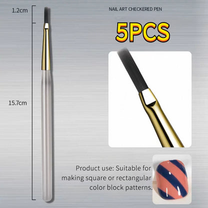 1/2PCS French Plaid Nail Art Brushes Set - Line Grid Pattern Drawing