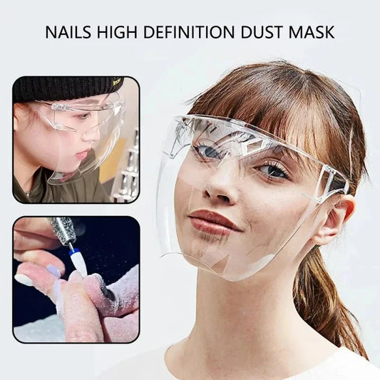 Lightweight Full Coverage Safety Mask: HD Transparent, Anti-Splash