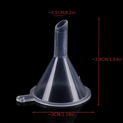 10 precision mini funnels for lab bottles, essential oils, perfumes,