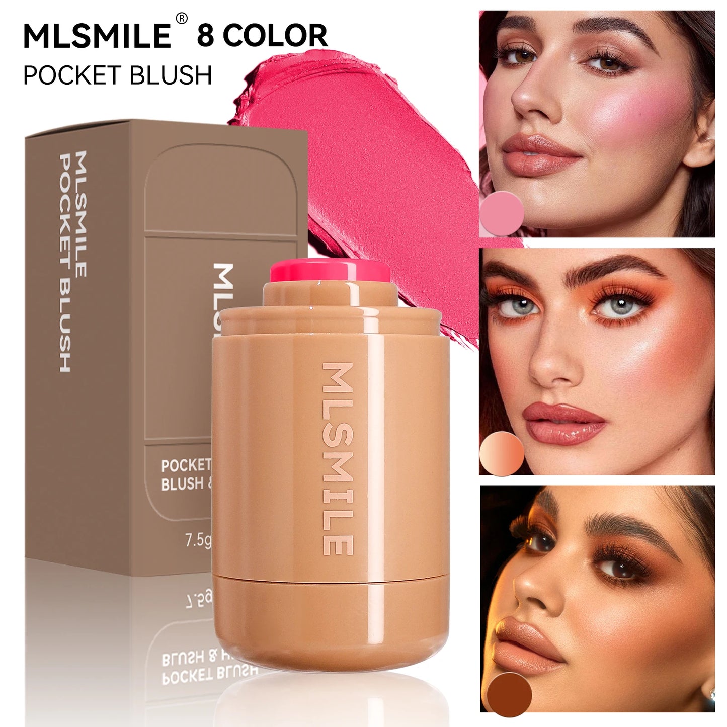 Blush Makeup, Natural-Looking Matte Waterproof&Long Lasting,