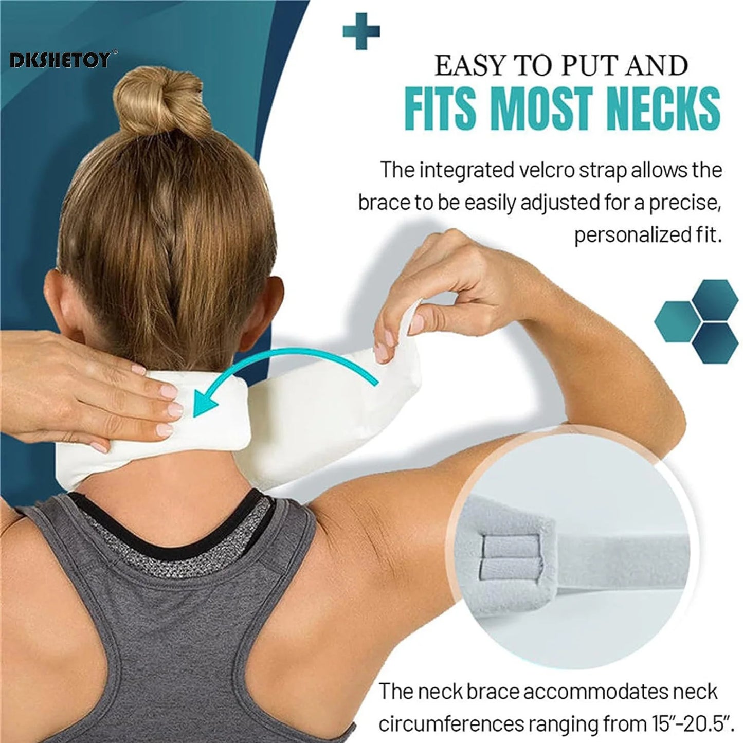 Soft Foam Neck Brace Support Adjustable Braces with Replacement Cover