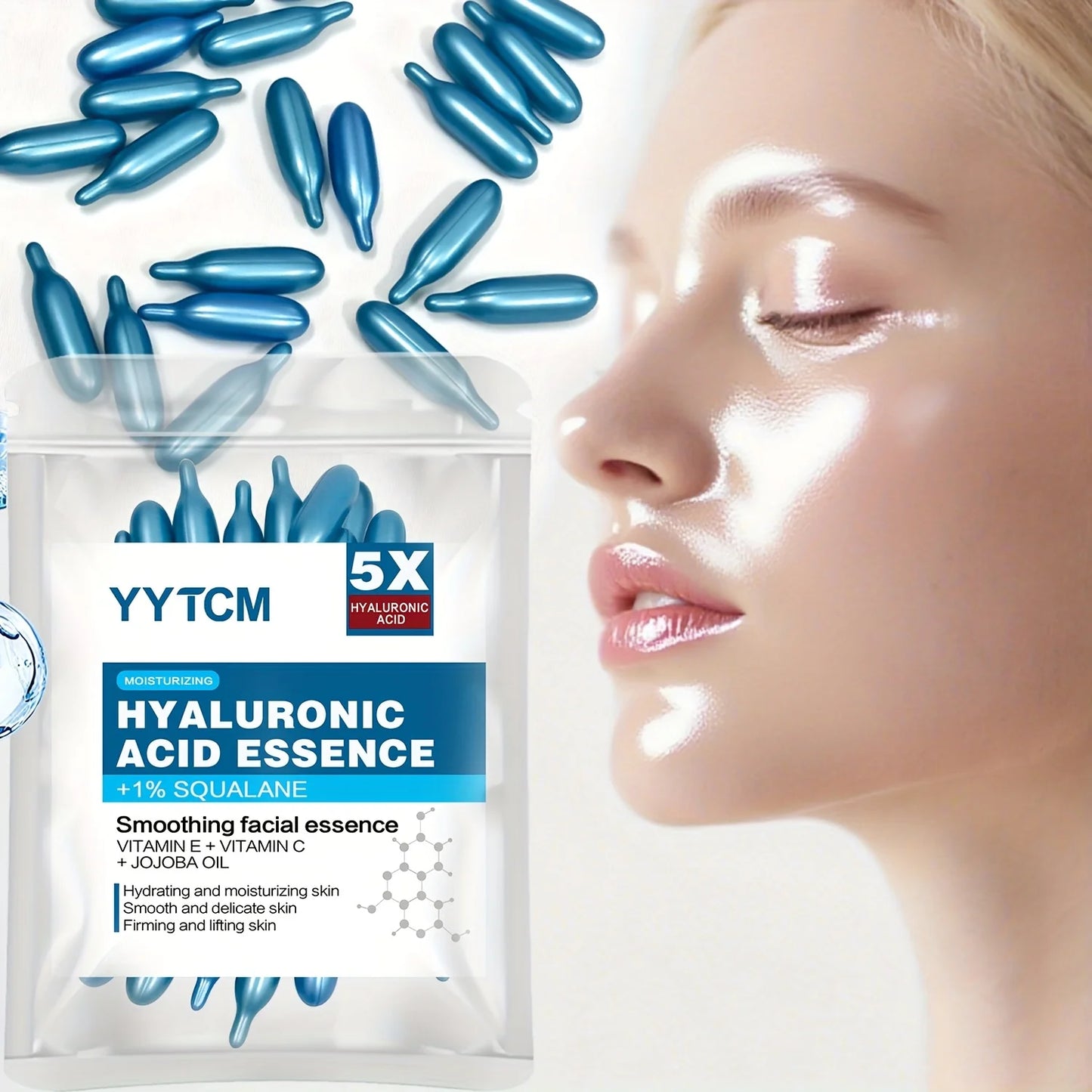 Hyaluronic acid deep moisturizing capsule essence, deep moisturizing