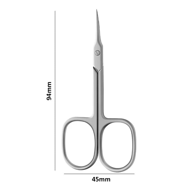 Stainless Steel Curved Tip Thin Blade Cuticle Scissors Nail Clippers