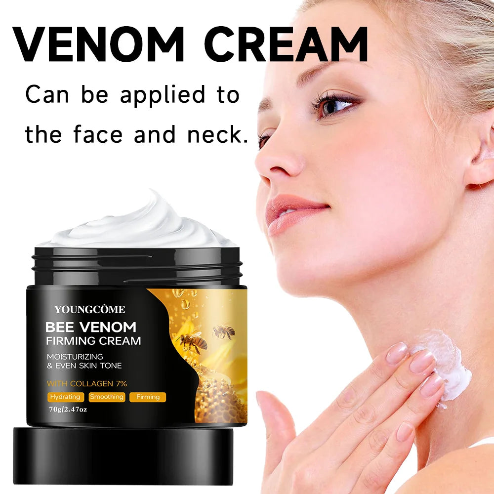 Premium Bee Venom Cream for Face & Neck - Collagen Boost, Skin