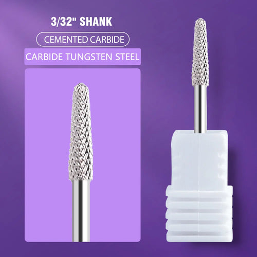 Ceramic Tungsten Carbide Nail Drill Bit Rotate Burr Milling Nail