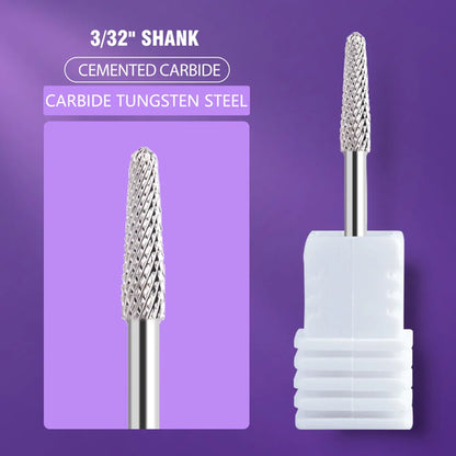 Ceramic Tungsten Carbide Nail Drill Bit Rotate Burr Milling Nail