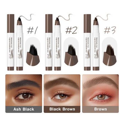 Long Lasting 4D Eyebrow Pen Multi Forks Liquid Pen Tip Fine Sketch