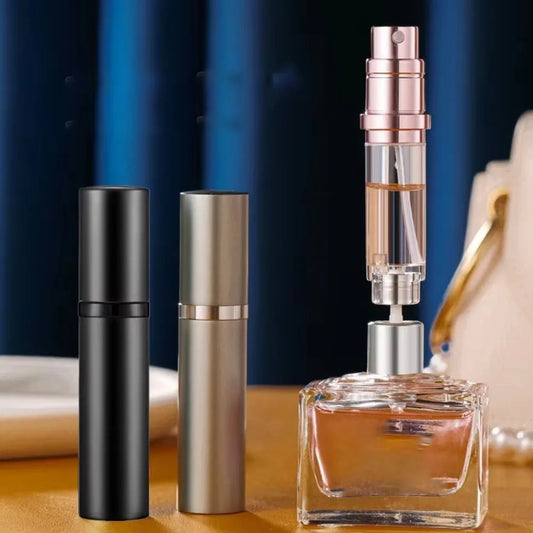 5ml Mini Aluminum Spray Alcochol Empty Refillable Bottle Portable