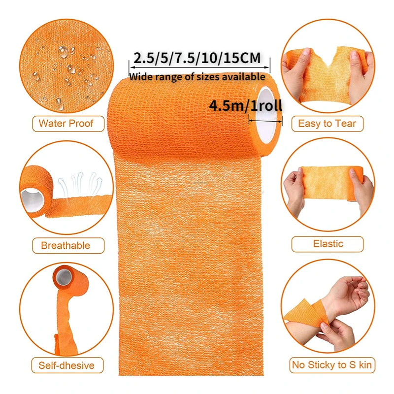 Sports Bandage Elastic Elastoplast Self Adhesive Tape Protect Wrist