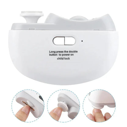 Electric nail clippers for polishing and buffing, automatic nail