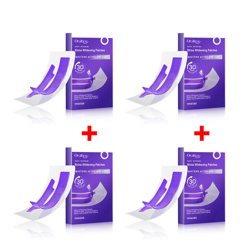 Purple Teeth Whitening Strips Brighten Tooth Remove Plaque Stain