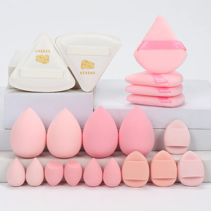 20 Pcs Pink Makeup Sponge and Makeup Puff Set Suitable for Face Cream