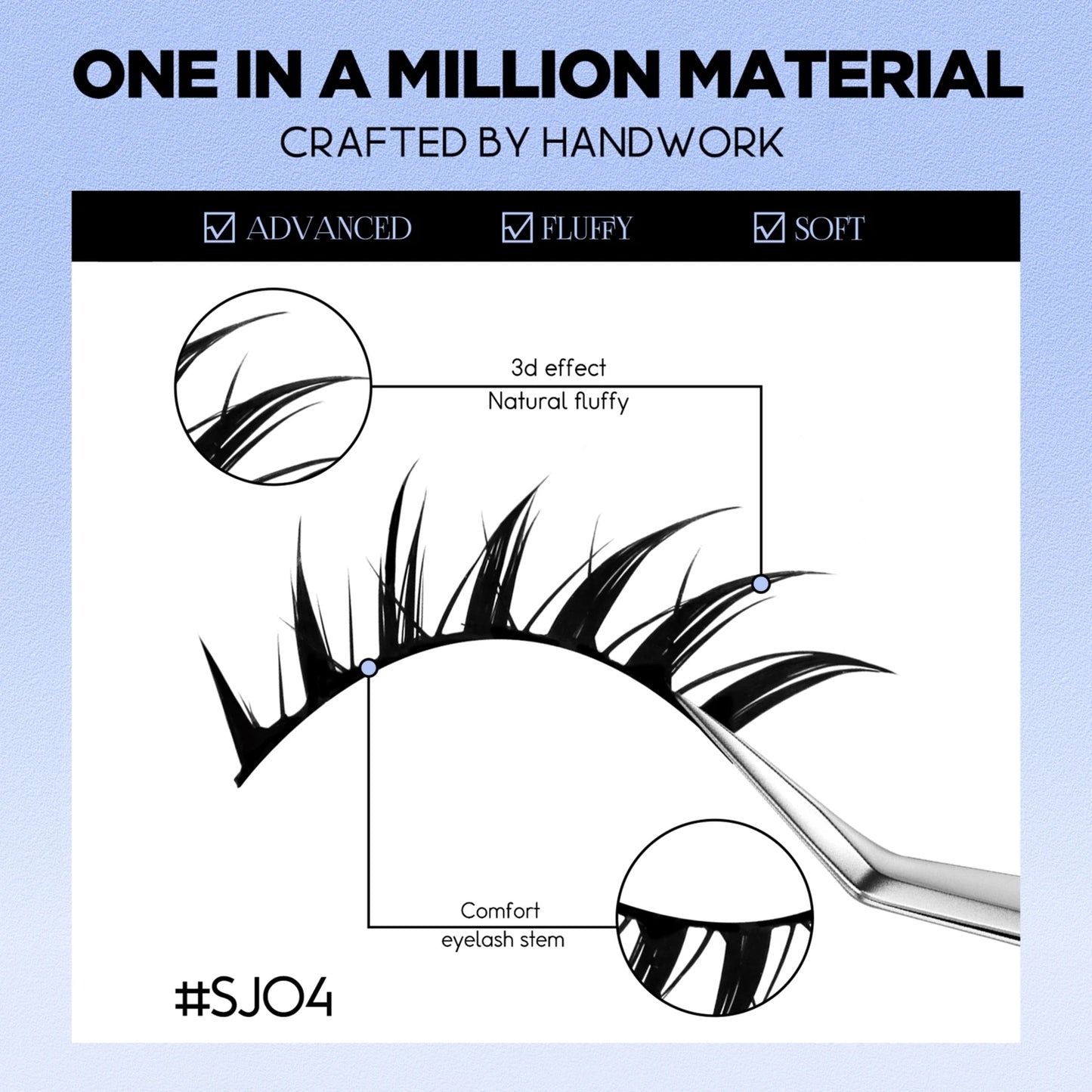 Lasvirey Cat Eye Lashes Manga Lashes Styles 3D Faux Mink Lashes Soft