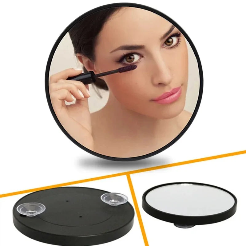 40x Powerful Suction Cup Magnifying Glass - 3.5" Travel Makeup Mirror