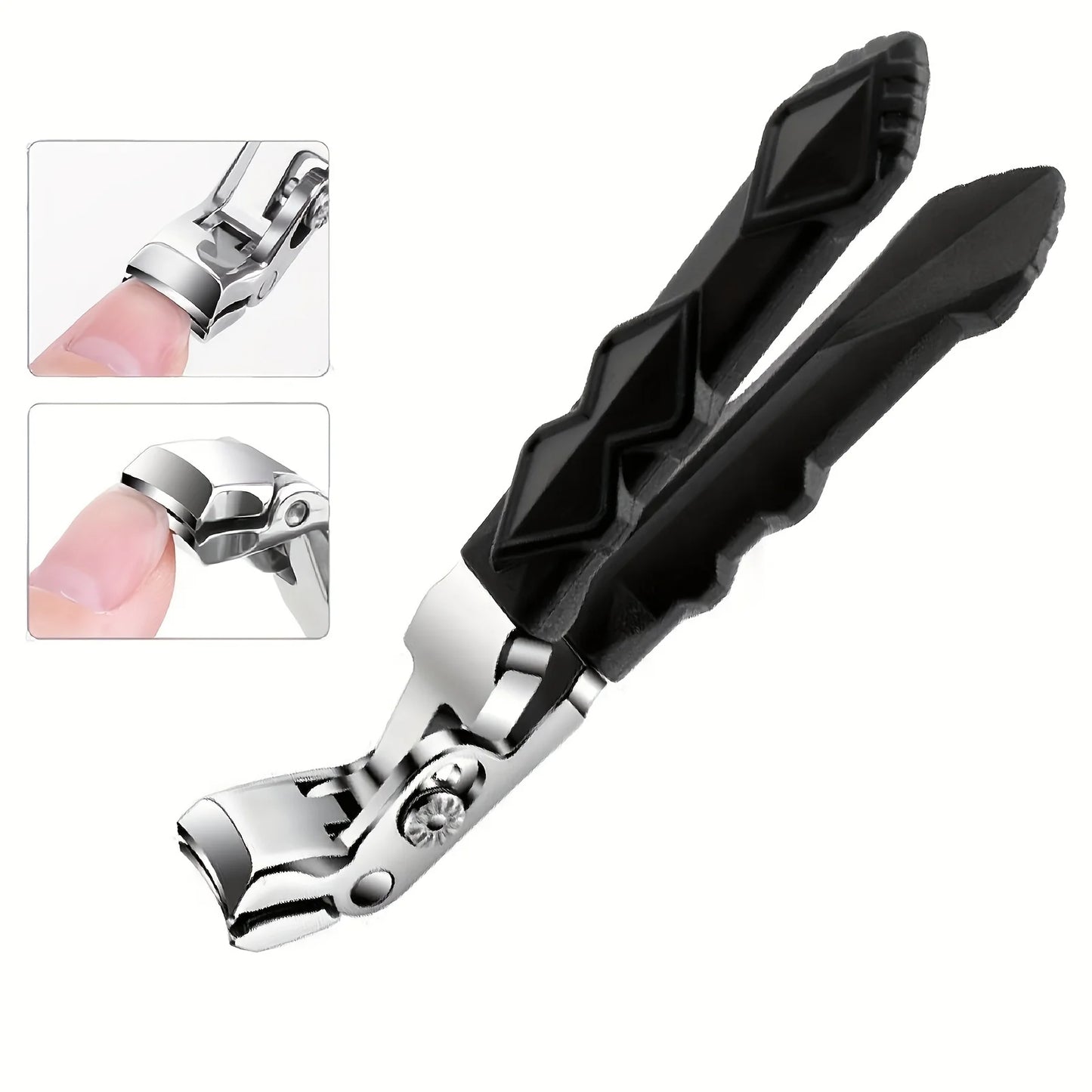 Professional Stainless Steel Toenail Clippers for Seniors, Wide Jaw,