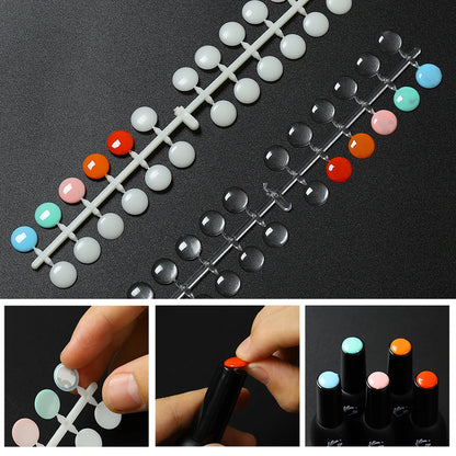 TP 120pcs Nail Polish Display Table With Stickers Polka Dot Color Card