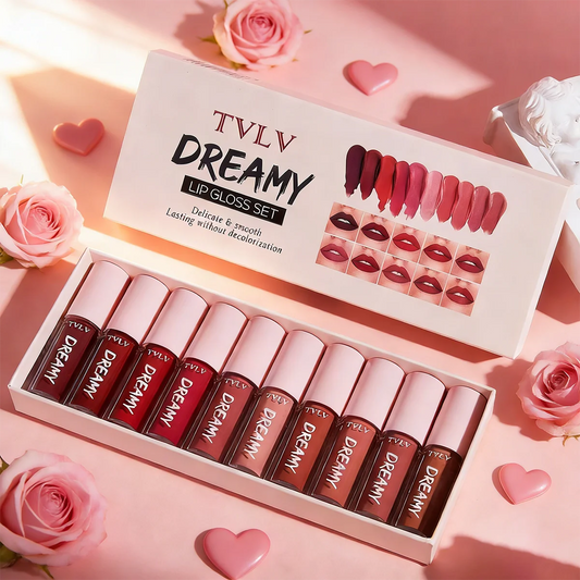 10 Pieces/Set Lip Gloss Velvet Lipstick: Waterproof and Long-Lasting