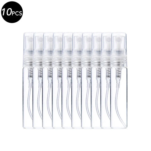 5/10Pcs 3ml 5ml 10ml Clear Mini Perfume Glass Bottle Empty Cosmetics