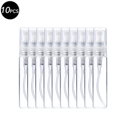 5/10Pcs 3ml 5ml 10ml Clear Mini Perfume Glass Bottle Empty Cosmetics