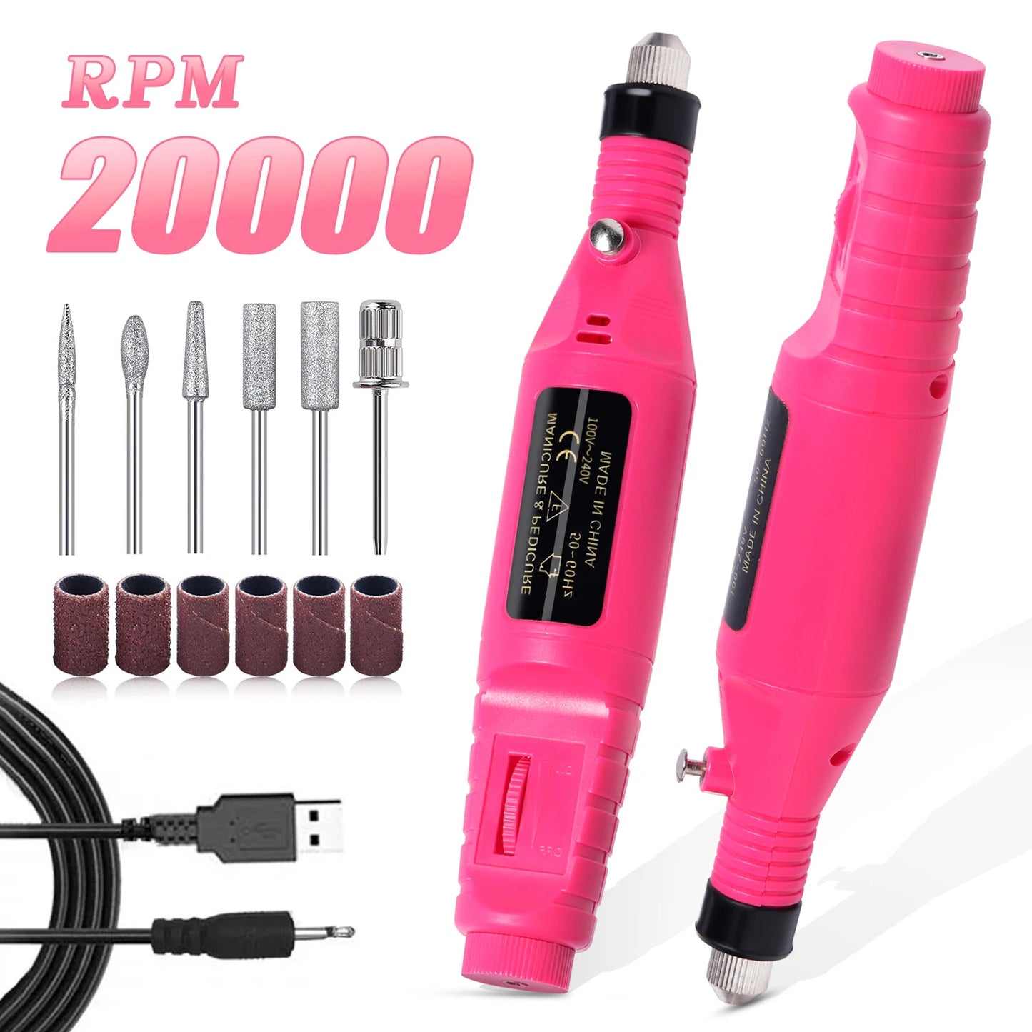 Electric Nail Sander Set Nail Drill Machine Grinding Equipment Milling