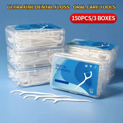 150pcs Dental Floss Plastic Toothpicks Disposable Cleaning between