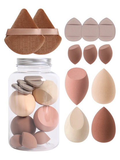 12Pcs Makeup Sponge Set with Storage Jar Latex-Free, Makeup Sponge