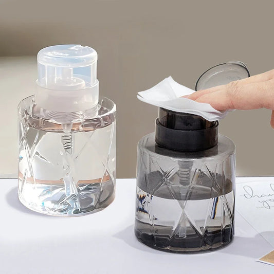 Refillable Lockable Empty Pump Dispenser Nail Manicure Cleaner Makeup