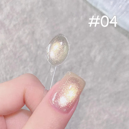 SHAKA 1-16pcs Flash Pure Lust Golden Light Heroine Cat Eye Gel Nail