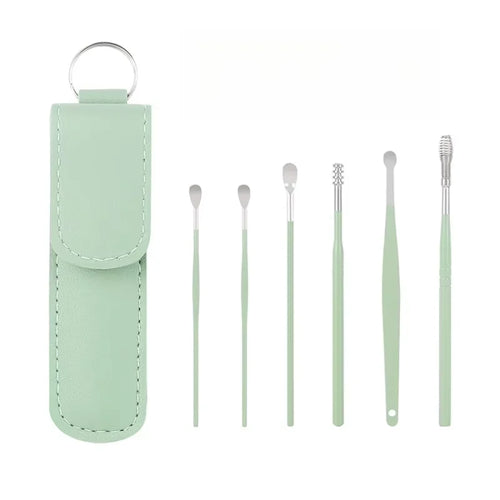 Adult Ear Cleaning Kit 6PCS Stainless Steel Spiral Ear Wax Removal