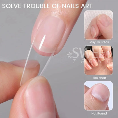 550pcs Soft Gel Nail Tips Medium Short Almond Coffin Full Cover Matte